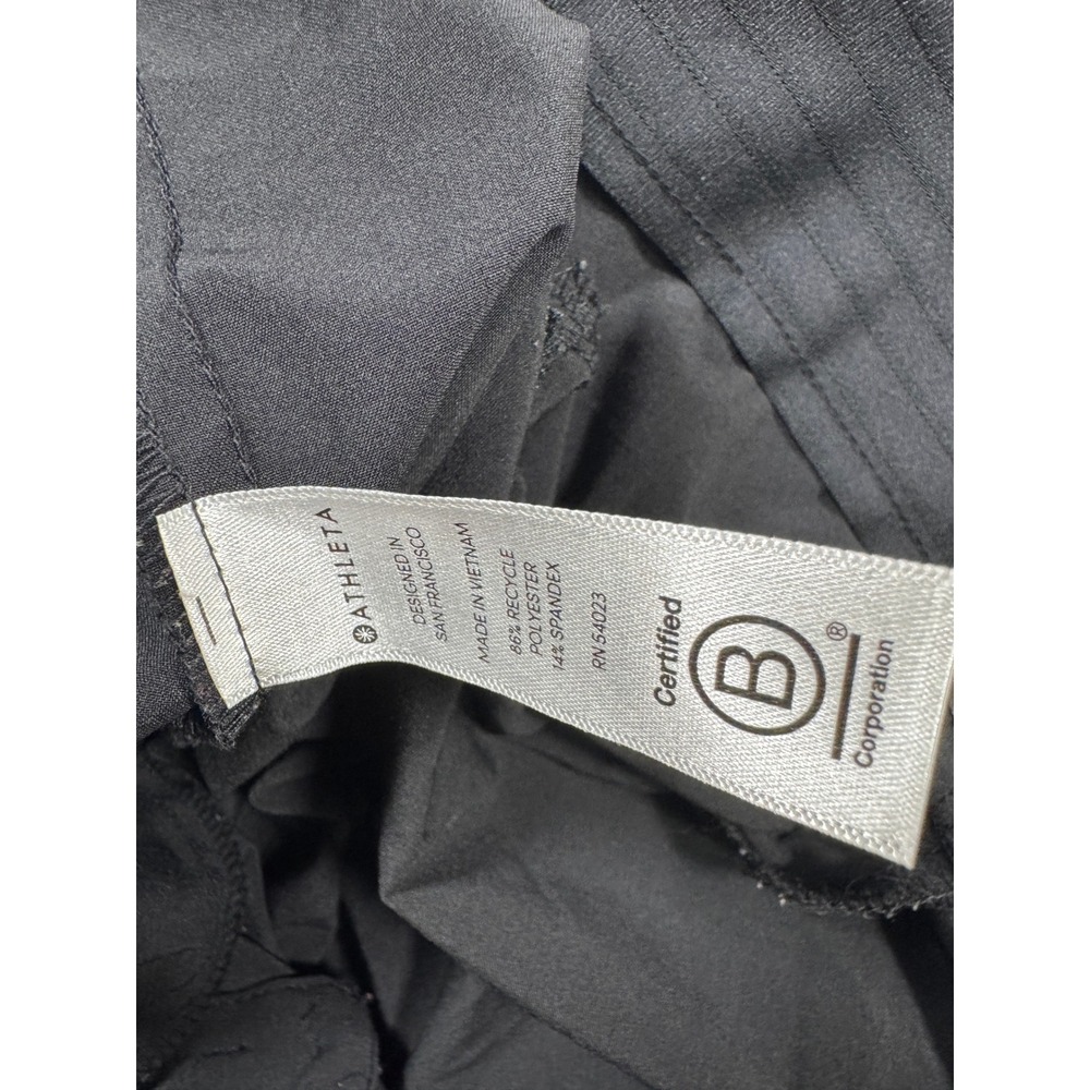 Athleta Black Wide‎ Leg Performance Pants 6 athletic lightweight travel - Picture 5 of 6